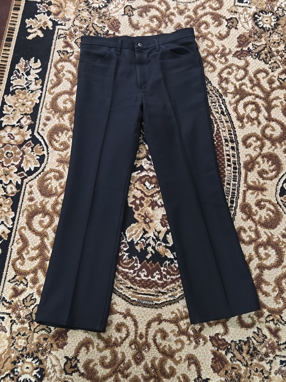 Wrangler Western Pleated Polyester Dress Pants Slacks Trousers Cowboy Western